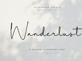 Wanderlust - Signature Font preview picture