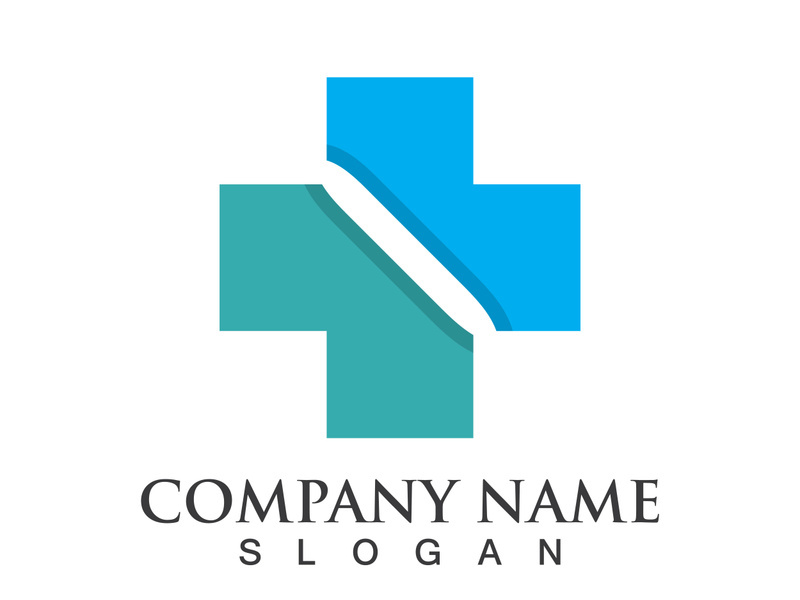 Medical health icon digital logo design vector illustration