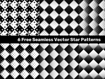 6 Free Seamless Vector Star Patterns preview picture