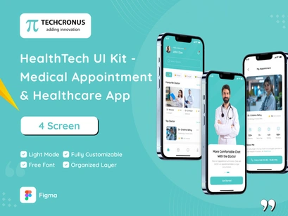 HealthTech UI Kit - Medical Appointment & Healthcare App