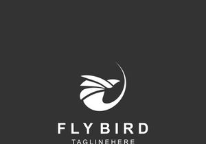 Abstract Flying Bird logo design template Wing illustration