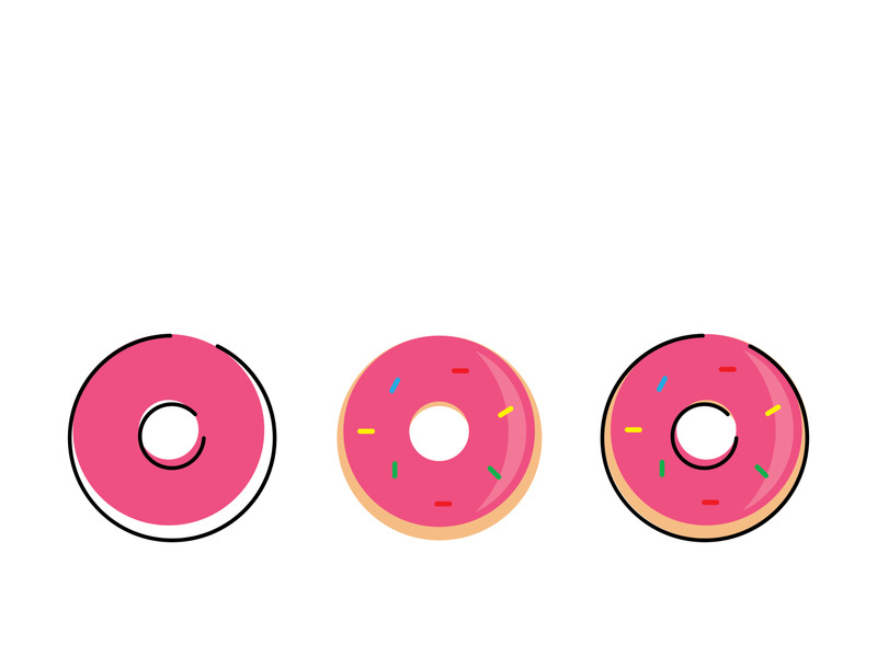 Vector donut logo template. Sweet Tasty Donut . dessert sign  illustration. for cafe  restaurant  stall. Grab and go concept.