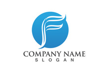 F Logo and symbol vector icon