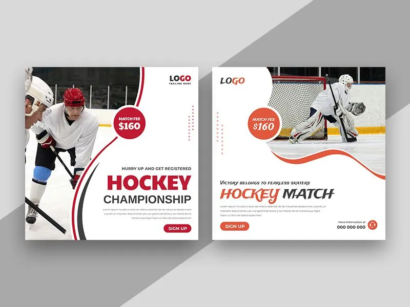 Hockey Championship Social Media Instagram Post Banner