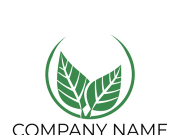Green leaf logo design vector illustration preview picture