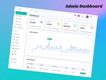 E-Commerce Admin Dashboard UI/UX Design preview picture