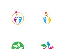 people community logo design with creative idea.