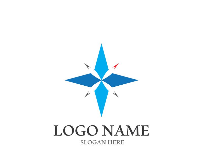 Compass logo template vector icon illustration design