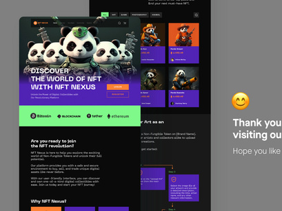 NFT Nexus - Digital Rare NFT Landing Page