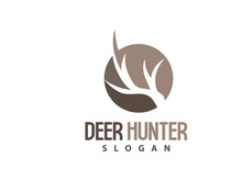 Deer Logo Deer Hunter Vector Forest Animal Design