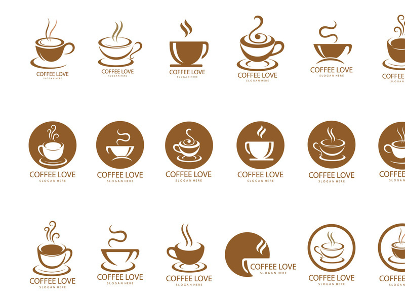Coffe Drink Hot Vector Logo