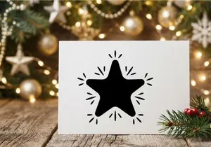 Schwarzes Stern-Icon mit strahlenden Glitzer-Effekten isoliert auf weißem Hintergrund