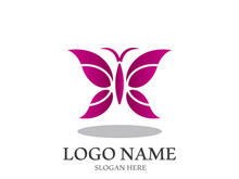 Butterfly logo icon vector design illustration