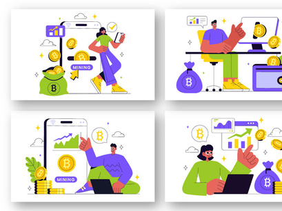 10 Bitcoin Mining Illustration
