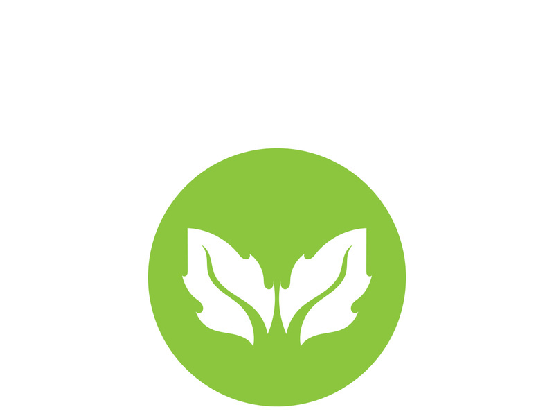 Green leaf ecology nature element vector icon