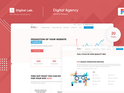 Digital Lab - Corporate template PSD Figma
