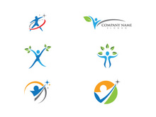 Human character logo sign