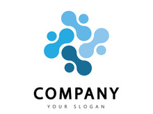 Molecule template logo design vector icon