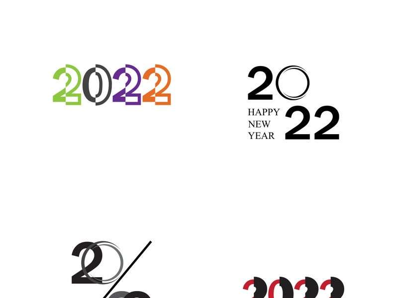 happy new year 2022 vector illustration design template