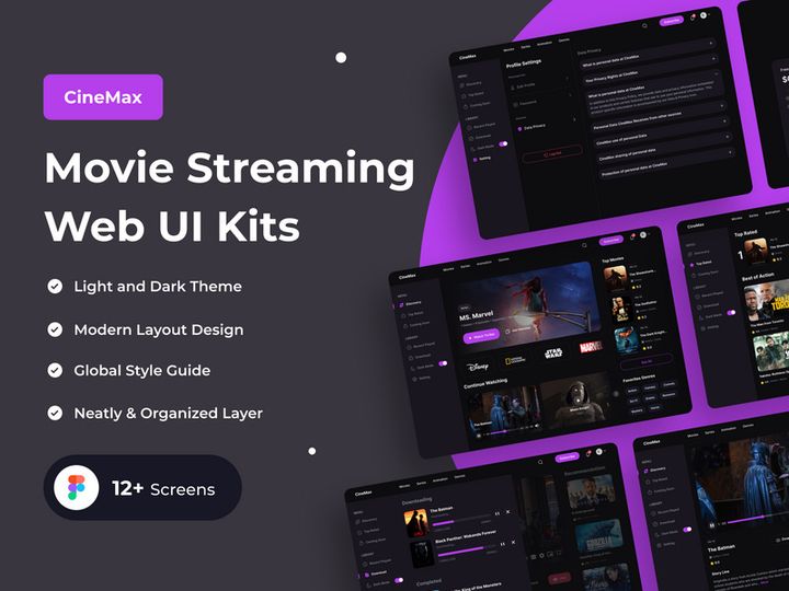 CineMax - Movie Streaming Web UI Kits preview picture