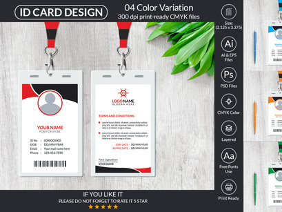 Creative ID Card Design Template