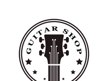 Guitar logo design icon and symbol vector inspiration