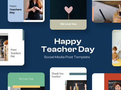 Happy Teacher Day Instagram Post Template