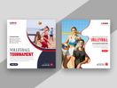 Volleyball Tournament Social Media Post