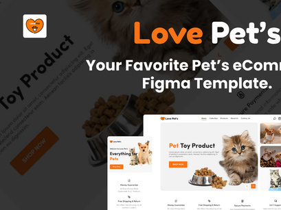 Pets Love UI Figma eCommerce Template