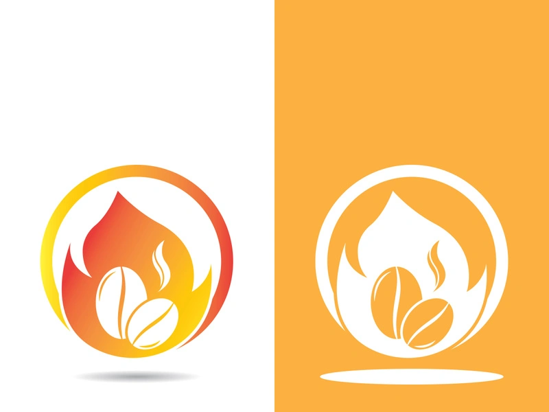 Coffee bean icon vector illustration template