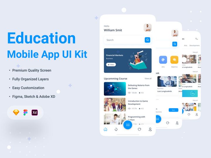 Online Education App UI Kit preview picture