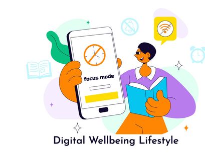 10 Digital Wellbeing Lifestyle Illustration