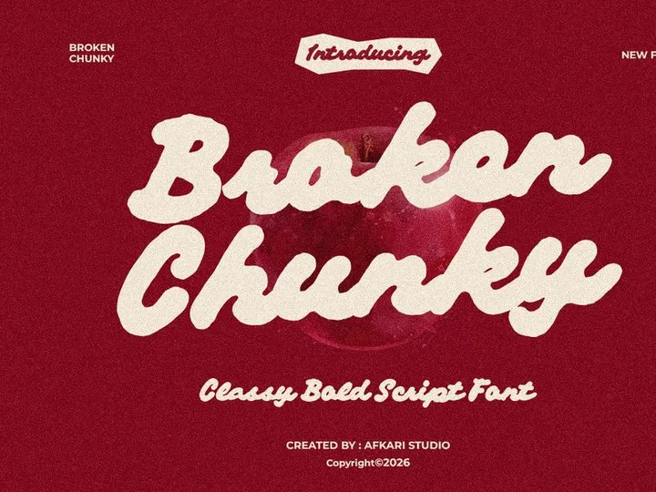 Broken Chunky - Classy Bold Script Font