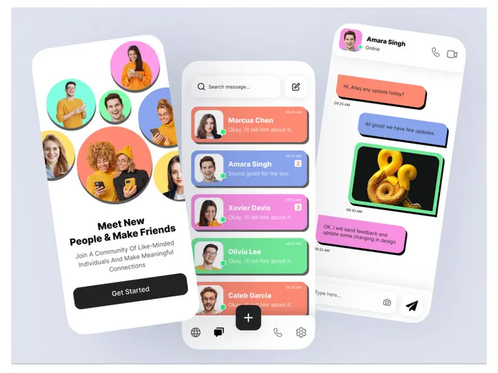Chating App design in new trends