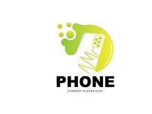 Smartphone Logo, Communication Electronics Vector, Modern Phone Design, For Company Brand Symbol