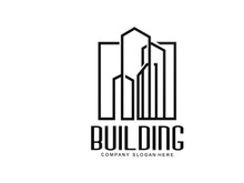 City Building Construction Logo Design Premium Quality Line Vector Illustration