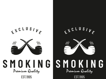 Smoking pipe vintage logo preview picture