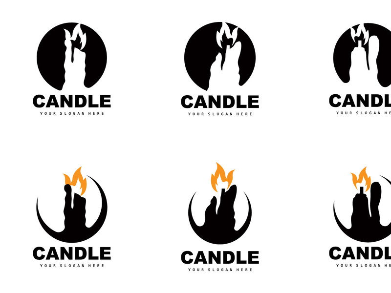 Candle Logo Vector Desain