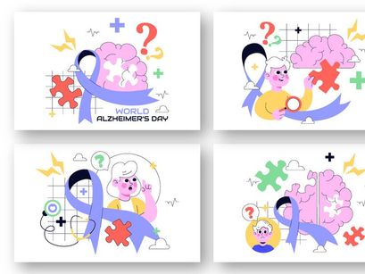 10 World Alzheimer's Day Illustration