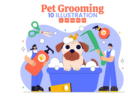 10 Pet Care and Grooming Illustration preview picture