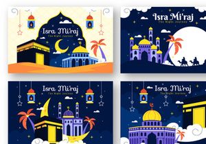 12 Isra Mi'raj Vector Illustration