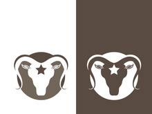Goat logo template vector icon illustration design