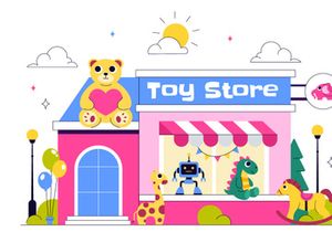 10 Toy Store Vector Illustration