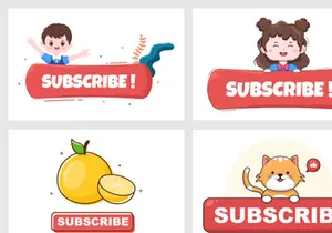 16 Subscribe Icon Button Vector Illustration
