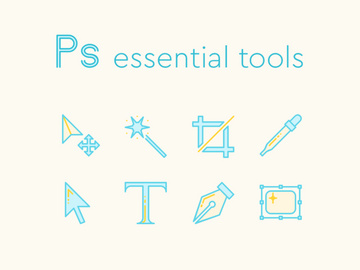 Essential Photoshop Tools Icons preview picture