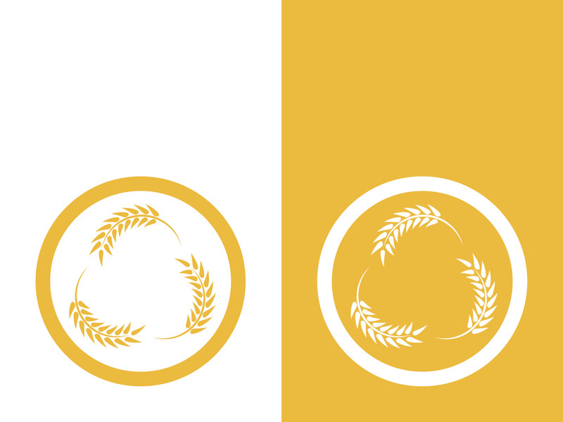 Wheat logo vector icon illustration design