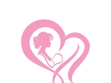 Beauty Lactating Mom Baby logo illustration