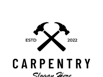 Vintage retro crossed hammers logo. preview picture