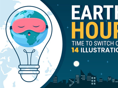 14 Happy Earth Hour Day Illustration