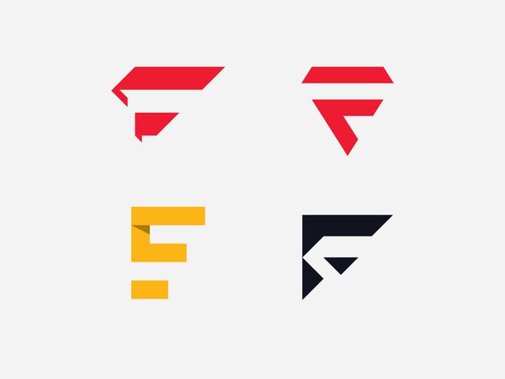 F letter Logo template vector  initials sign